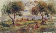 Landscape with Figures at Cagnes, Pierre Renoir